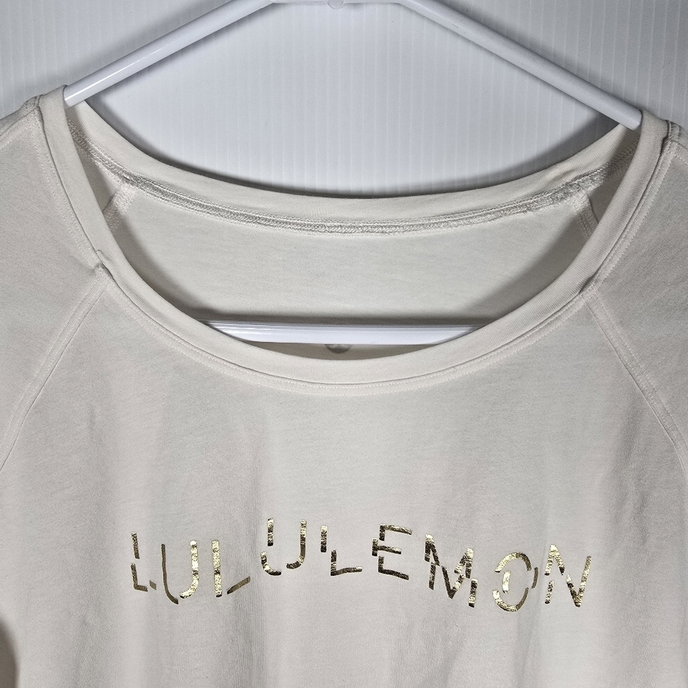 Lululemon Cream Emerald Long Sleeve Lunar New Year T-shirt No Size Very Soft - Picture 4 of 9